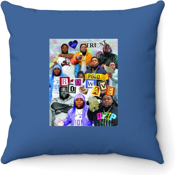 Rod Wave Collage Premium Matte Vertical Poster Throw Pillows-image
