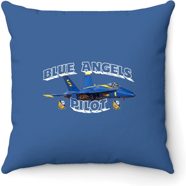 Blue Angels Pilot Childs Blue Angels Pilot Gift Baby Blankets Throw Pillows-image