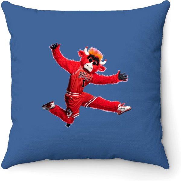 Benny The Bulls Throw Pillows-image