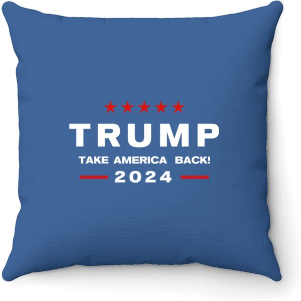 Donald Trump 2024 Take America Back Election Throw Pillows-image