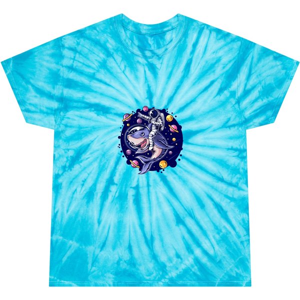 Ride A Shark In Space Classic T-Shirt Classic T-Shirt Tie Dye T-Shirts-image