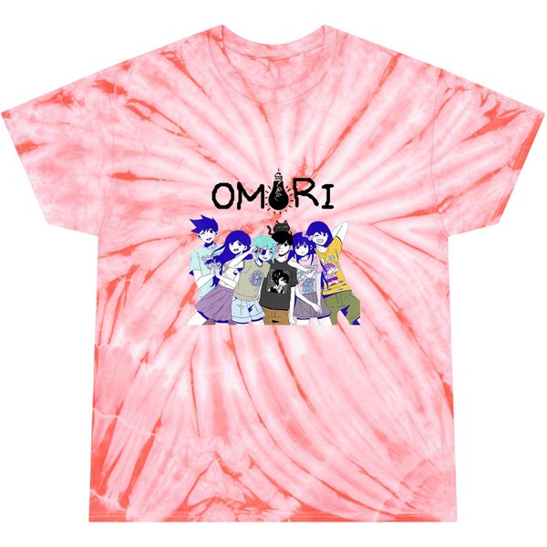 Omori Tie Dye T Shirts Seertliopt Teenager Omori Simple Wild Short-image