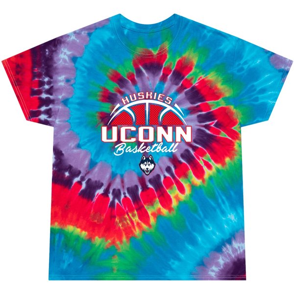Connecticut Huskies Basketball Swish Officially Licensed T Tie Dye T Shirts-image