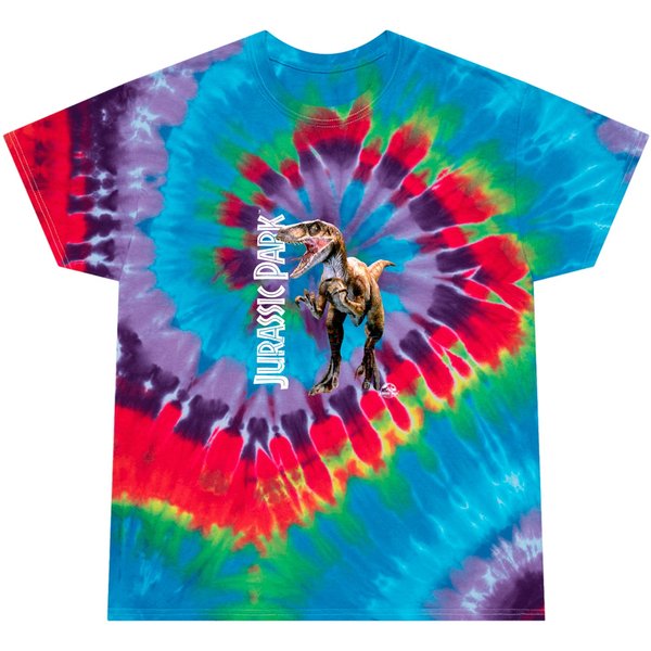 Jurassic Park Raptor Text Logo Tie Dye T Shirts-image