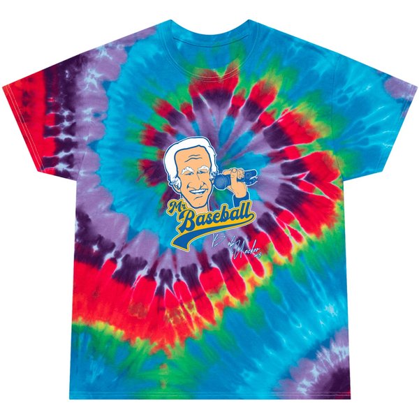 Mr Baseball Brewers Bob Uecker Baseball Tribute Tie Dye T Shirts-image