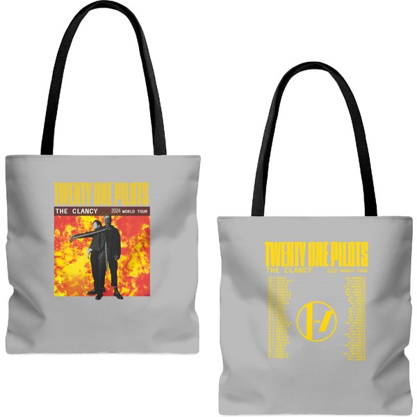 Pilotss Band 2024-2025 The Clancy World Tour Tote Bags (Aop), 21 Pilots 2024 Concert-image