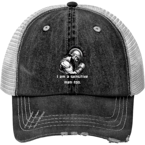 Achilles I Am A Sensitive Man Too For Man Trucker Hats-image