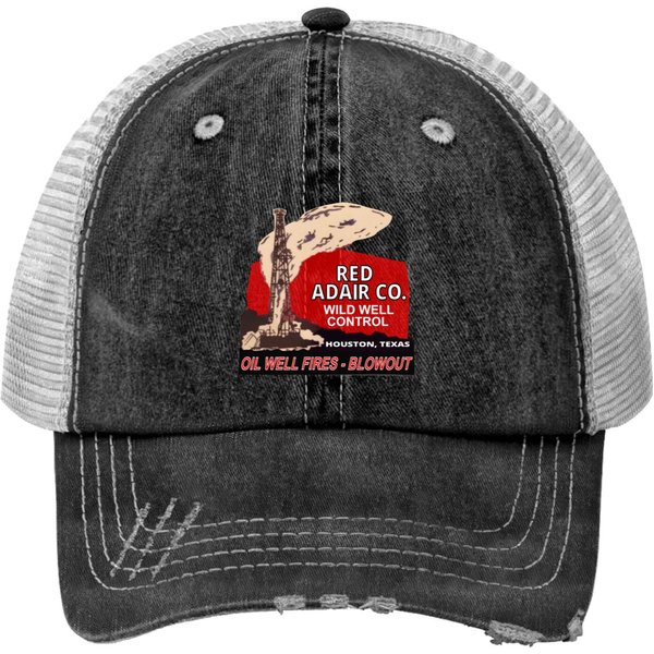 Red Adair Co Logo Reproduction - Oil Well Firefighters - Hellfighters Trucker Hats-image