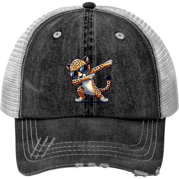 Funny Cheetah Animal Print Trucker Hats-image