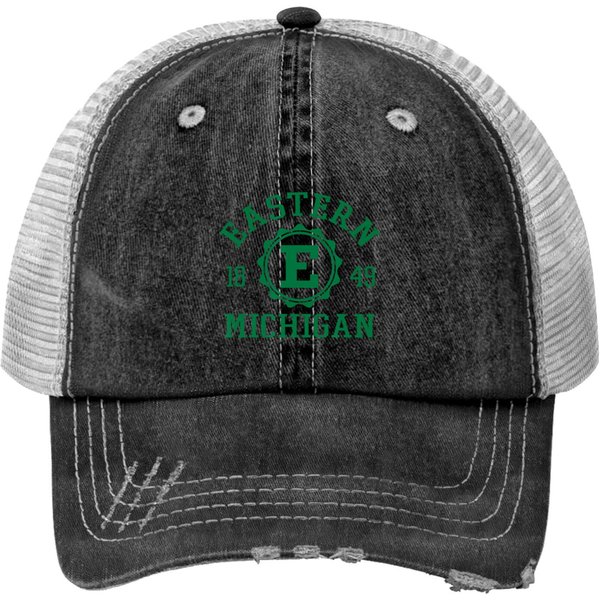 Eastern Michigan Stamp Logo Officially Licensed Trucker Hats-image