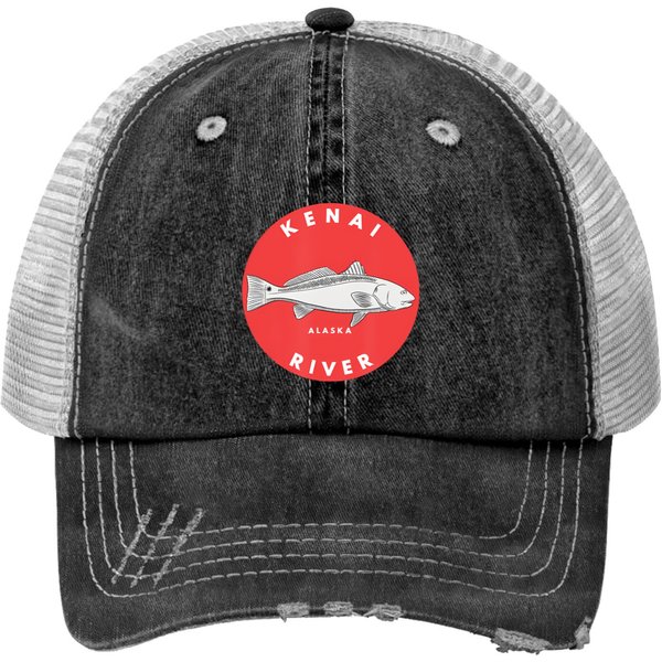 Kenai River Alaska Fishing Trucker Hats-image