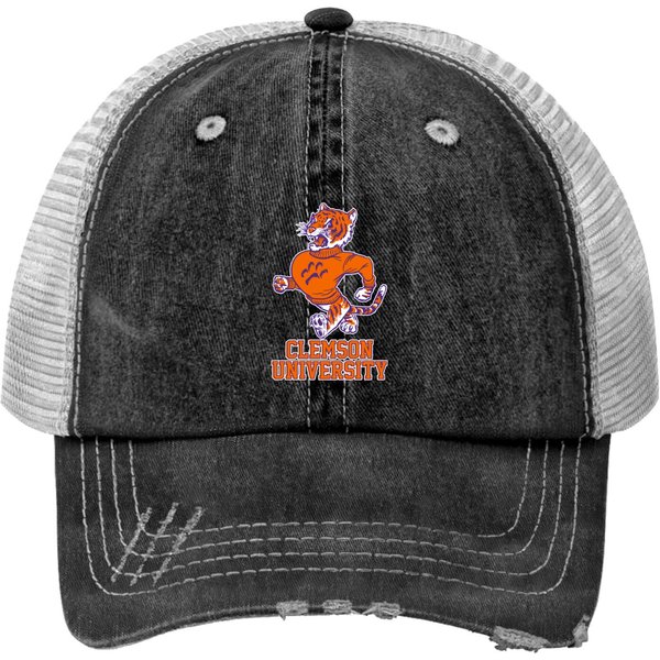 Vintage Tiger Mascot For Clemson - Clemson - Print Trucker Hats-image
