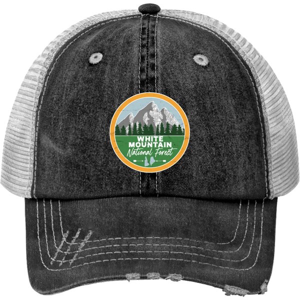 White Mountain National Forest New Hampshire Mt. Washington Pullover Print Trucker Hat-image