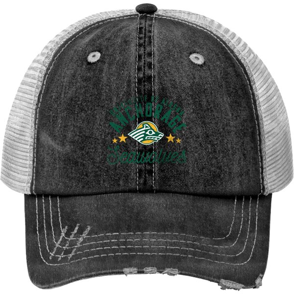 University Of Alaska Anchorage Seawolves Logo Trucker Hats-image