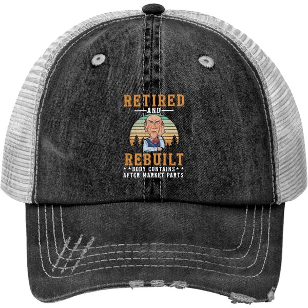 Funny Jeff Retired And Rebuild Body Contains After Market Part Trucker Hats-image