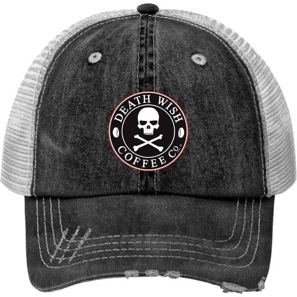 Deathh Wish Coffee Food Logo Restaurant Print Trucker Hats-image