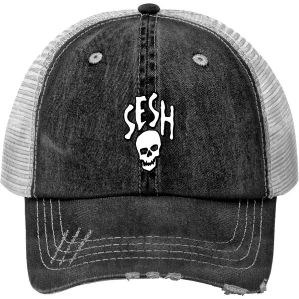 Bones Sesh Logo Print Trucker Hats-image