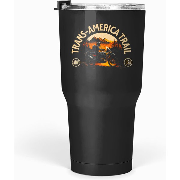 Adventure Motorcycle Gear Trans America Trail T Tumblers 30 Oz-image