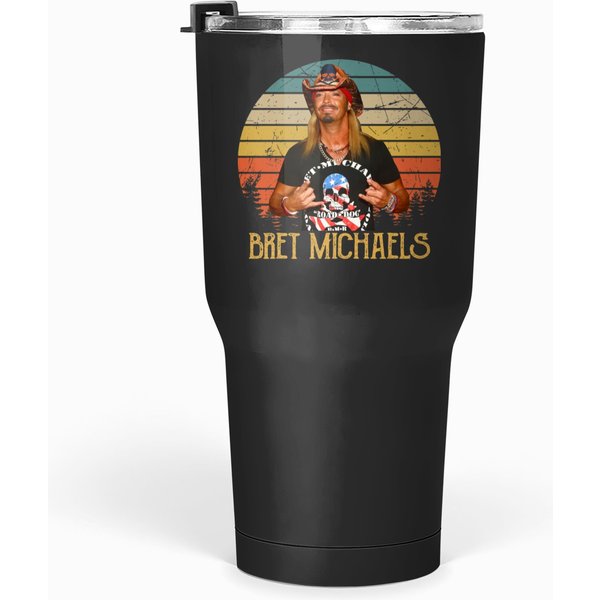 Bret Music Michaels Road Dog Cool Vintage Tumblers 30 Oz-image