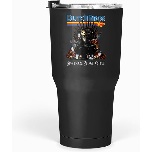 Dutch Bross Coffeee The King Jack Skel-Ling-Ton Night-Mar-E Before Coffee Halloween Tumblers 30 Oz-image