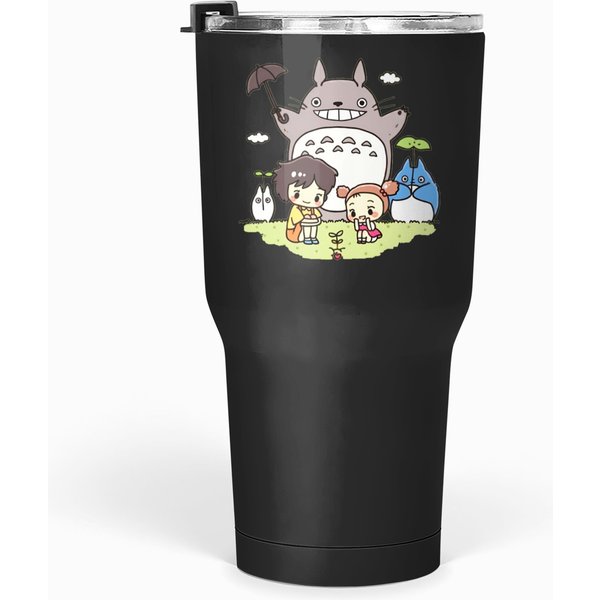 Neww Totoro My Neighbor Totoro Spirited Away Studio Ghibli Black Tumblers 30 Oz-image