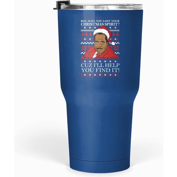 Christmas Spirit I'll Help You Find It Stanley Hudson Ugly Christmas Sweater Tumblers 30 Oz-image