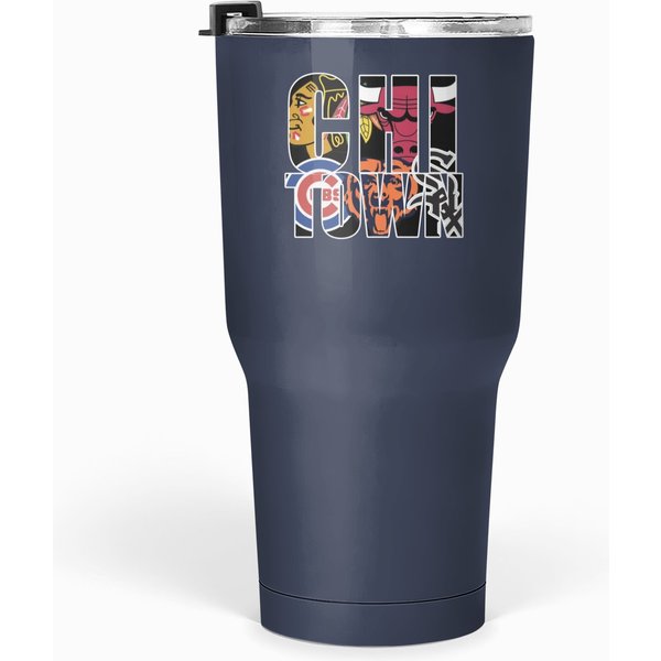 Chicago Tumblers 30 Oz - Chi Town Chicago Sports Tumblers 30 Oz-image