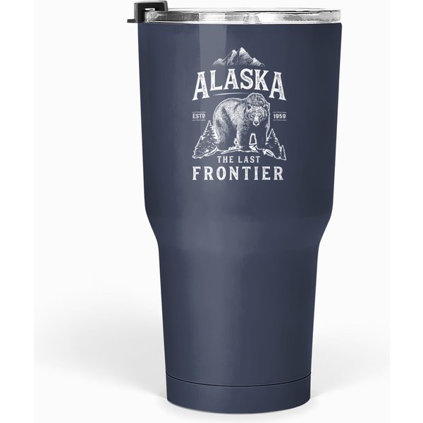 Alaska Tumblers 30 Oz The Last Frontier Bear Home Men Women Gifts-image