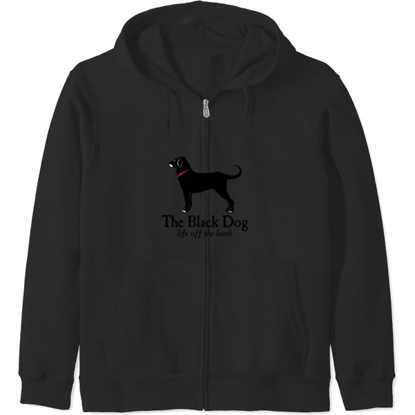 The Black Dog Logo Life Off The Leash Zip Hoodies-image