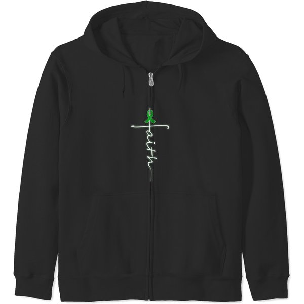 Faith Christian Bile Duct Cancer Awareness Ribbon Warrior Zip Hoodies