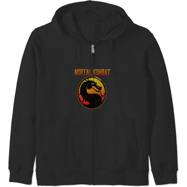 Mortal Kombat Vintage Mortal Kombat Zip Hoodies