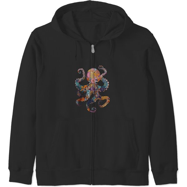 Octopus Octopus (quilted Style) (1) Zip Hoodies