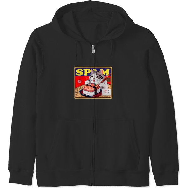 Spam Cat Zip Hoodies-image