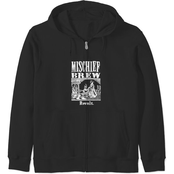 Funny Gift For Revolt Folk Punk, Mischief Brew Punk Rock Zip Hoodies-image