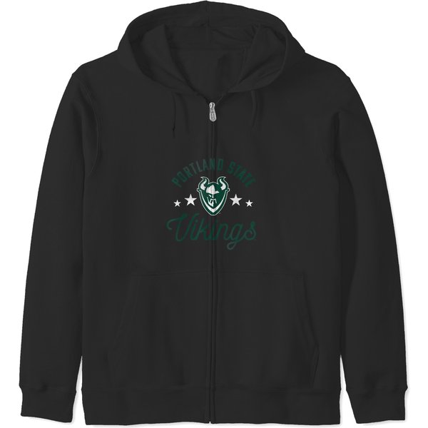Portland State University Vikings Logo T Zip Hoodies
