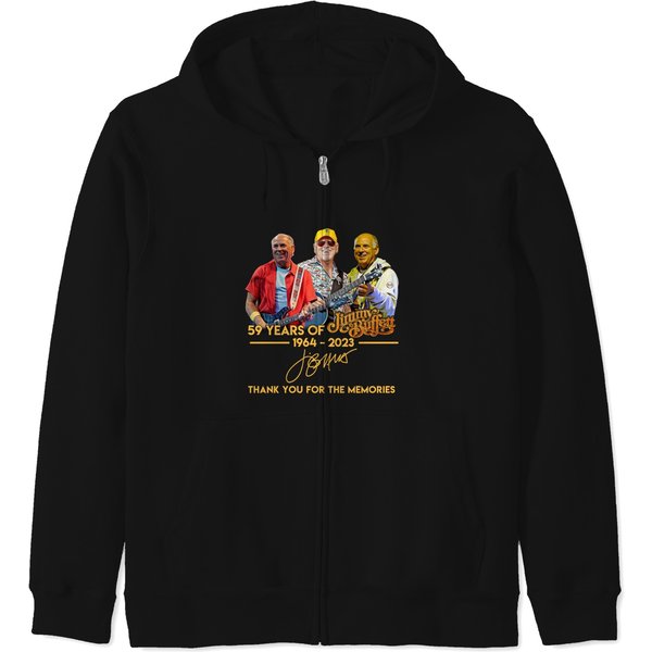 Vintage Jimmy Buffett 59 Years Anniversary 1964 - 2003 Zip Hoodies-image