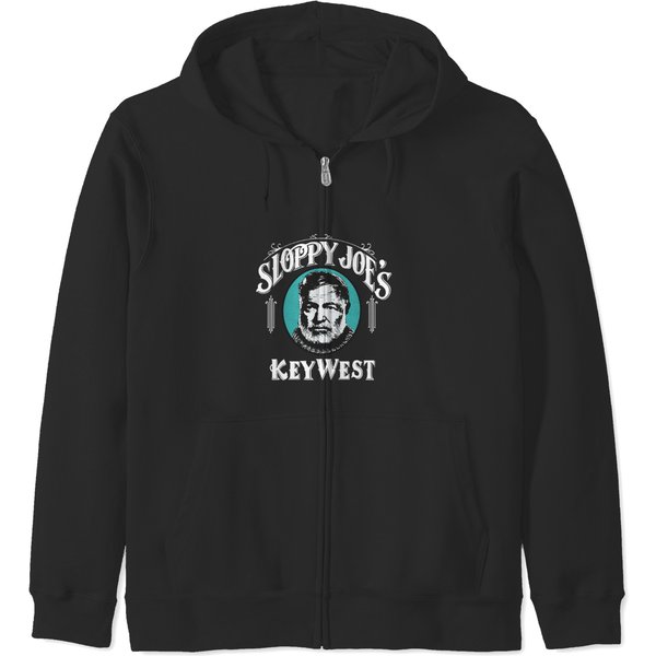 90s Sloppy Joes's Bar Key West Florida Tourist Travel Souvenir Zip Hoodies