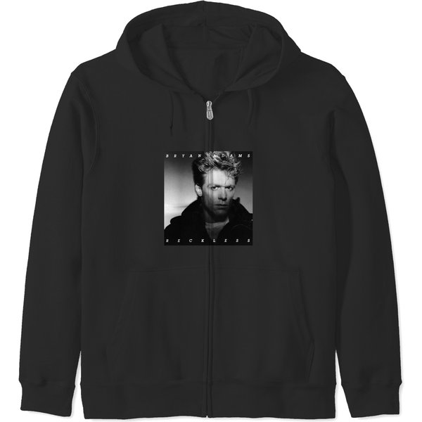 Vintage 1985 Bryan Adams Reckless Tour Band Zip Hoodies-image