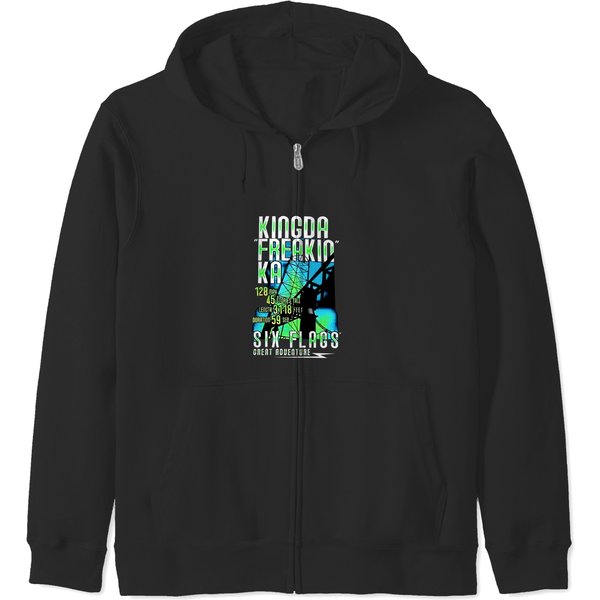 Vintage Y2K Six Flags "Kingda Freakin Ka" Zip Hoodies Size:Xl-image