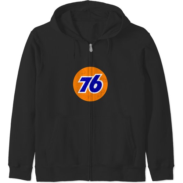 Union 76 Gasoline Vintage Sign Zip Hoodies-image