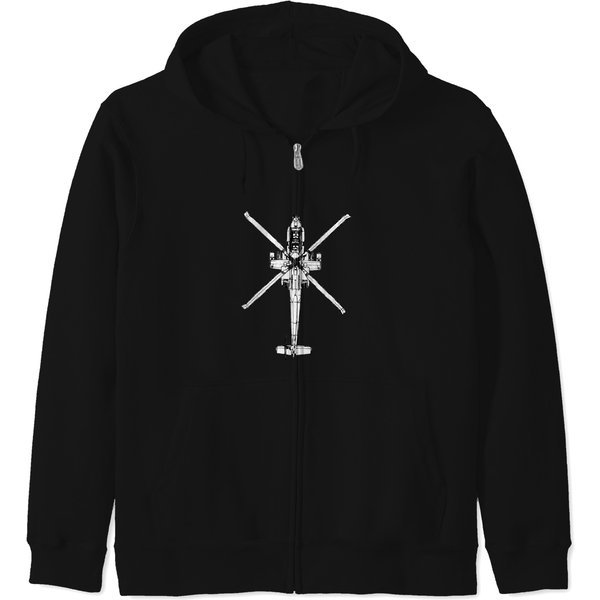 Apache Ah-64 Helicopter Zip Hoodies-image