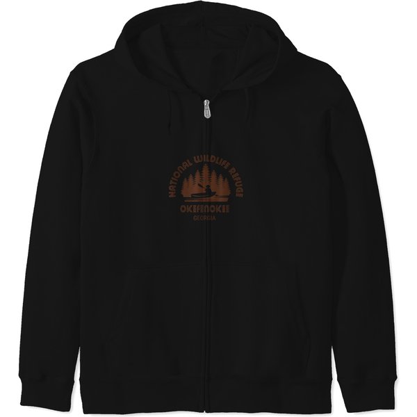 Okefenokee Georgia Wildlife Refuge Canoe Shirt T Zip Hoodies