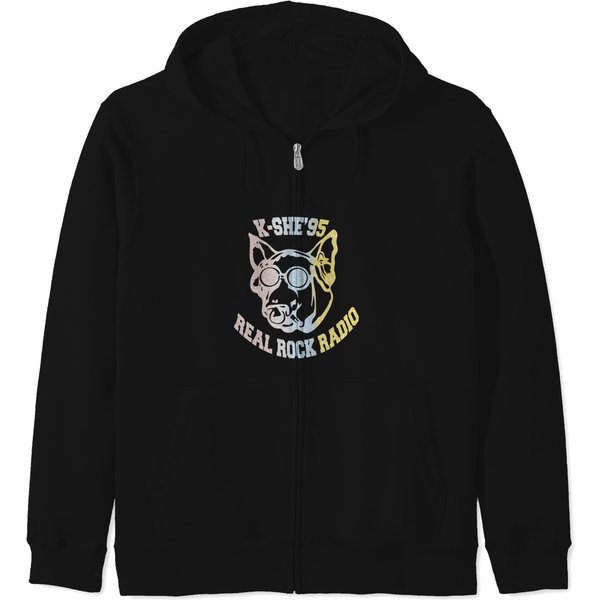 70s K-she 95 Real Rock Rare Punk Sweeeat Stoner Pig St. Louis Rock N Roll Radio Station Zip Hoodies