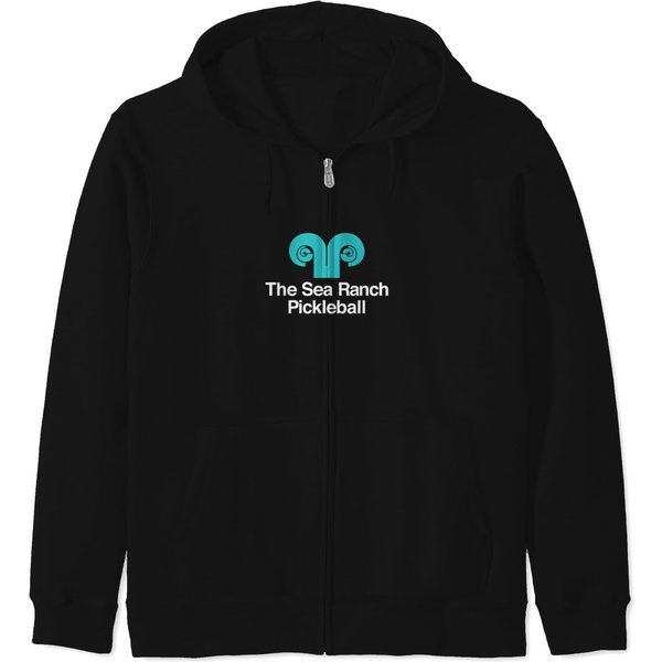 The Sea Ranch Pickleball - Aqua T-shirt Zip Hoodies