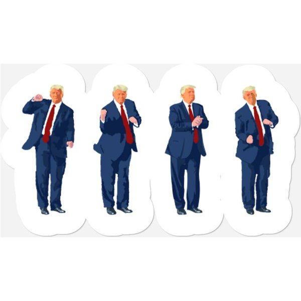 Trump Dance Stickers, Trump 2024 Stickers-image