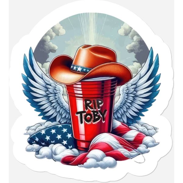 Toby Keith Memorial Stickers, Toby Ketih Patriotic Stickers-image