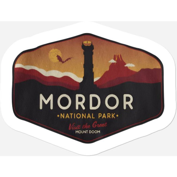 Mordor Stickers, Mordor National Park Stickers, Lotr Stickers-image