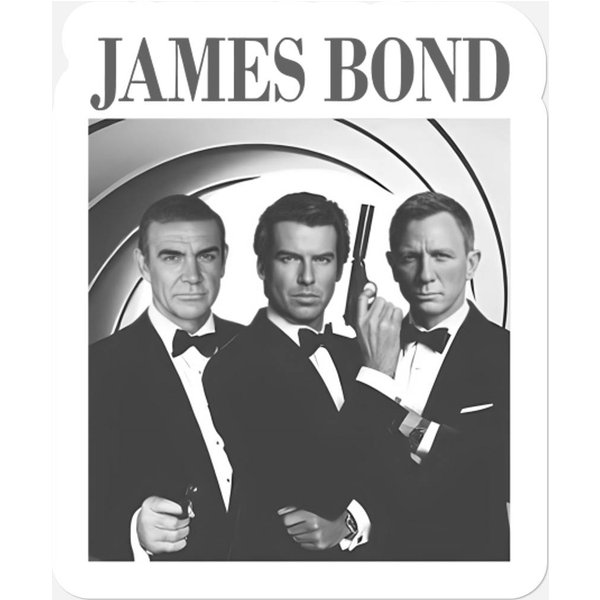 James Bond Movie Stickers, James Bond Stickers, Vintage Stickers-image