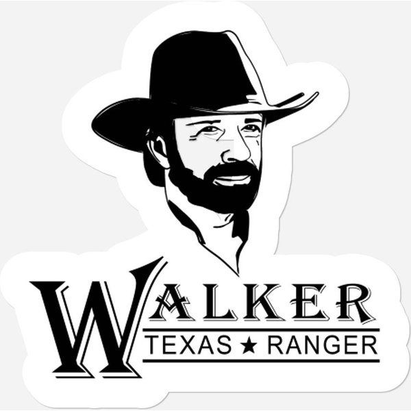 Walker Texas Ranger Inspired Stickers- Chuck Norris Inspired Stickers-image