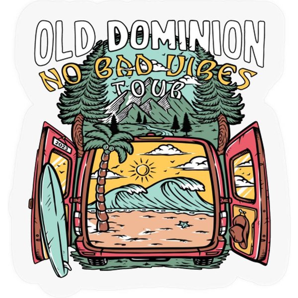 Old Dominion Band No Bad Vibes Tour 2023 Stickers-image